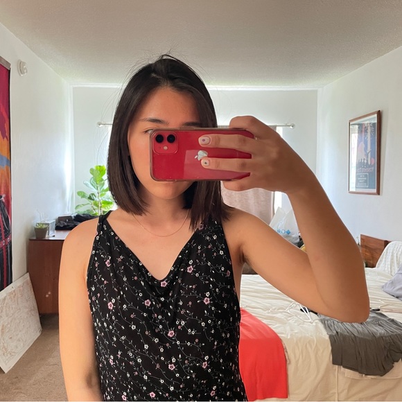 Andy Blanco Vintage Floral Cowl Neck Dress/Slip - Picture 2 of 5